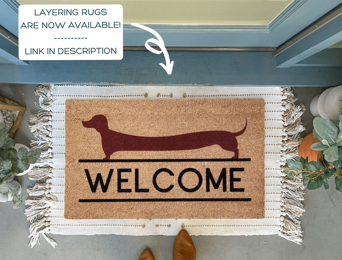 Dachshund Doormat Funny Dog Doormats Nickel Designs - Main Image