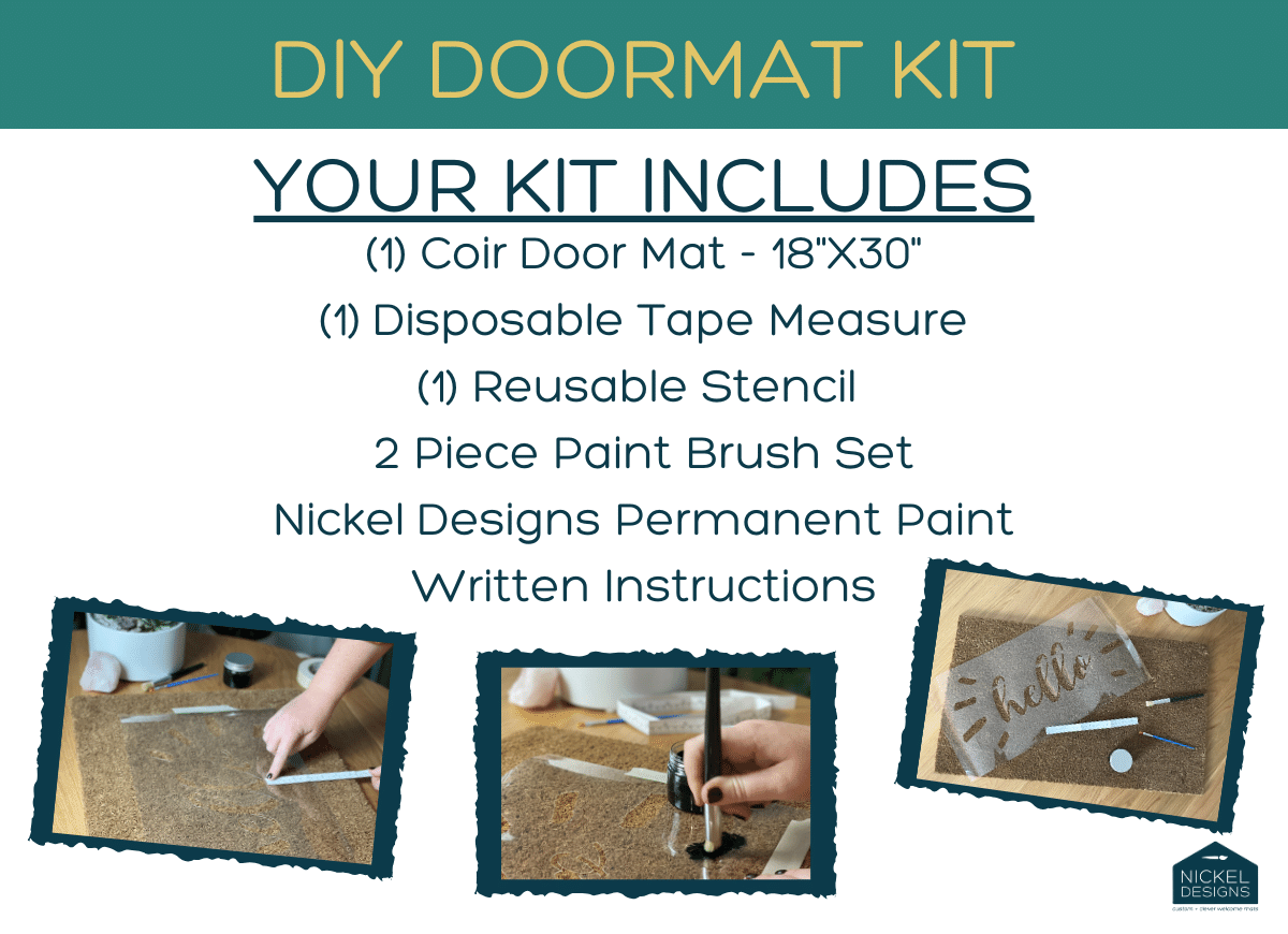 Christmas DIY Doormat Kit Paint Your Own Christmas Doormat Craft Kit