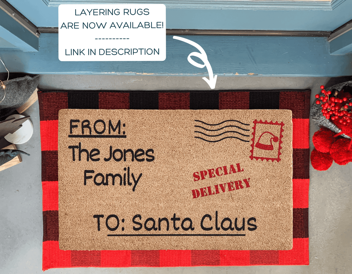 Custom Christmas Santa Letter Doormat Personalized Christmas Gifts