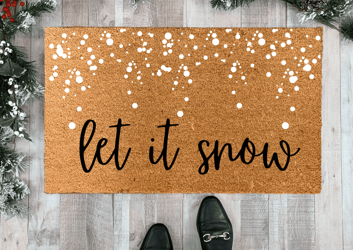  Christmas Decorative Doormat-Let It Snow Winter