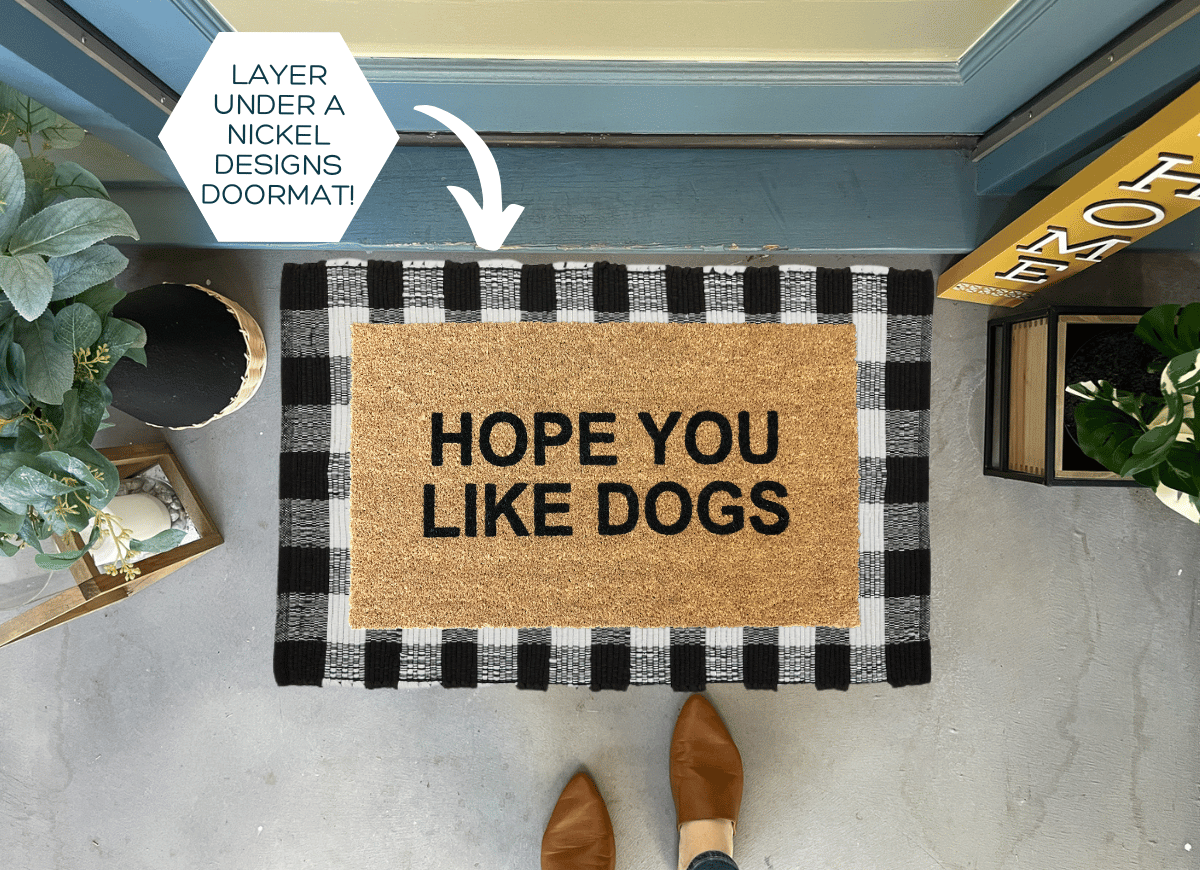 Buffalo Plaid Doormat Layering Rug Accent Rugs Nickel Designs