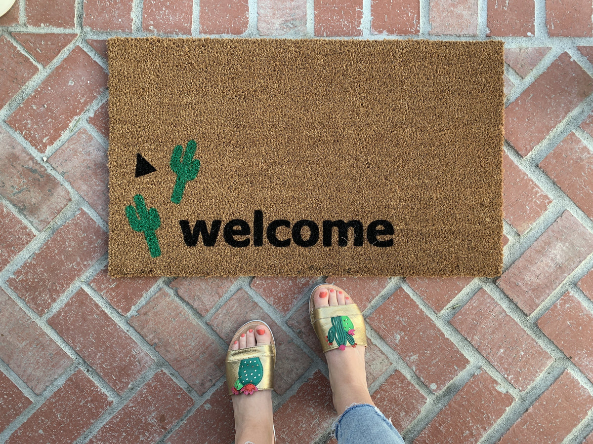 Modern Cactus Doormat | Plant Doormats | Nickel Designs Doormats