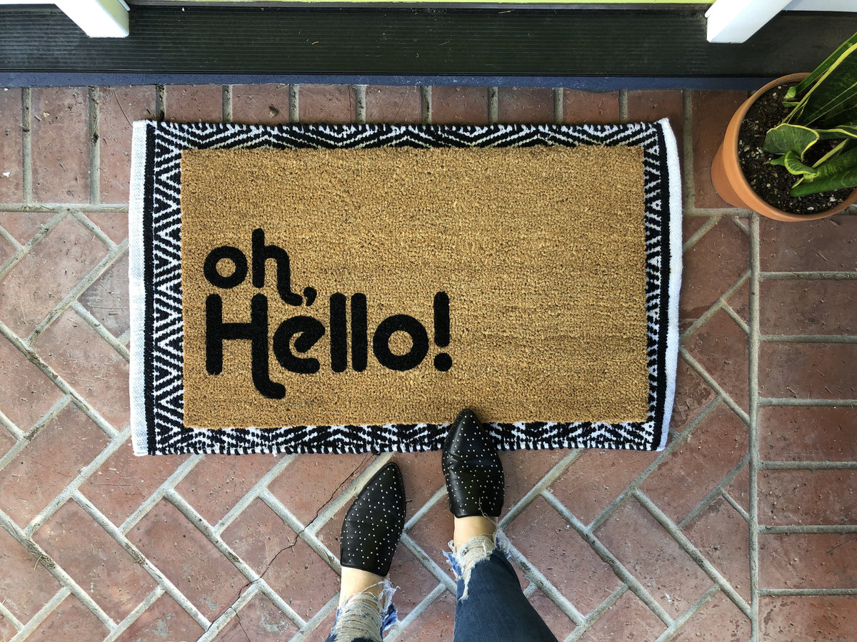  EARTHALL Funny Hello Mats Outdoor, Front Door Mat for