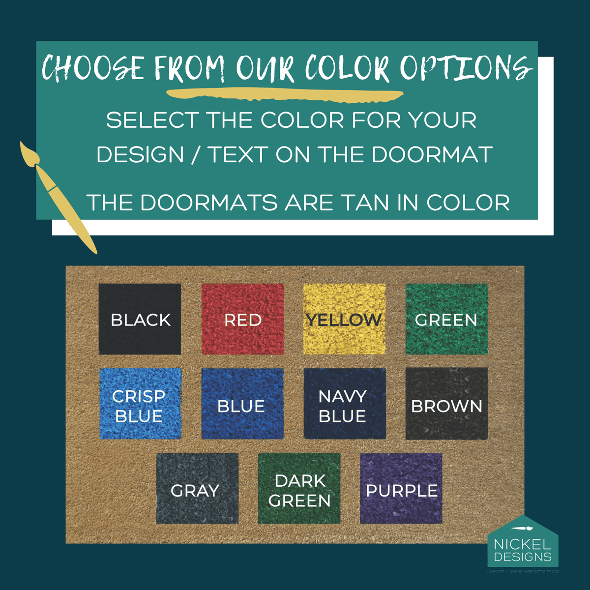 Completely Custom Personalized Doormat Standard Size 18"x 30"