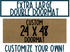 Custom Personalized Double Doormat - 24 x 48 Inch
