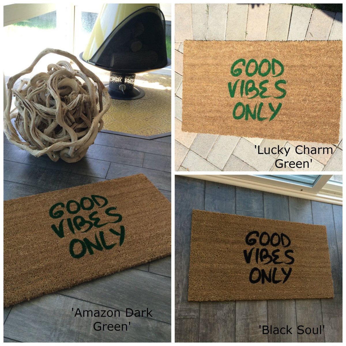 Good Vibes Only Custom Doormat