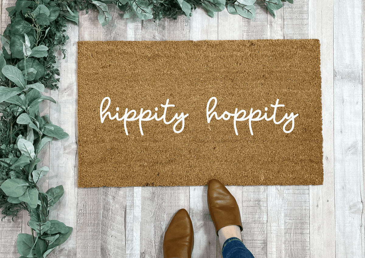 Hippity Hoppity Easter Doormat | Spring Doormats | Nickel Designs