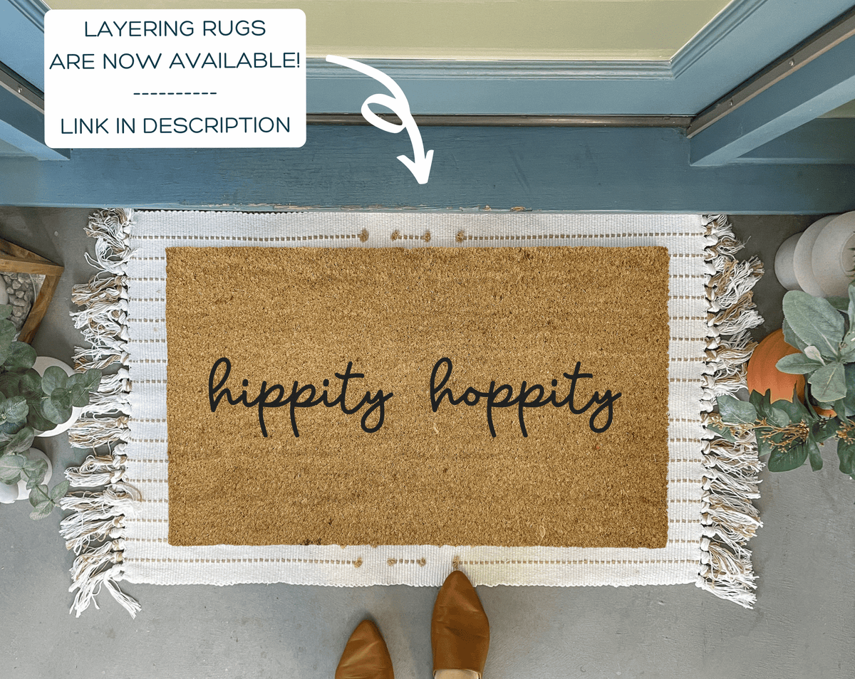 Hippity Hoppity Easter Doormat | Spring Doormats | Nickel Designs