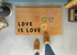 Love is Love Pride Hearts Doormat