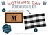 Mother's Day Gift Set - Custom Doormat and Buffalo Plaid Layering Rug