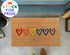 Pride Hearts Rainbow Door Mat