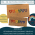 Rainbow Hearts Matching Mini and Standard Doormat Set