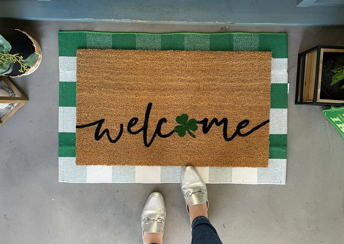St. Patrick's Day Welcome Mat | St. Patrick's Porch Decorations
