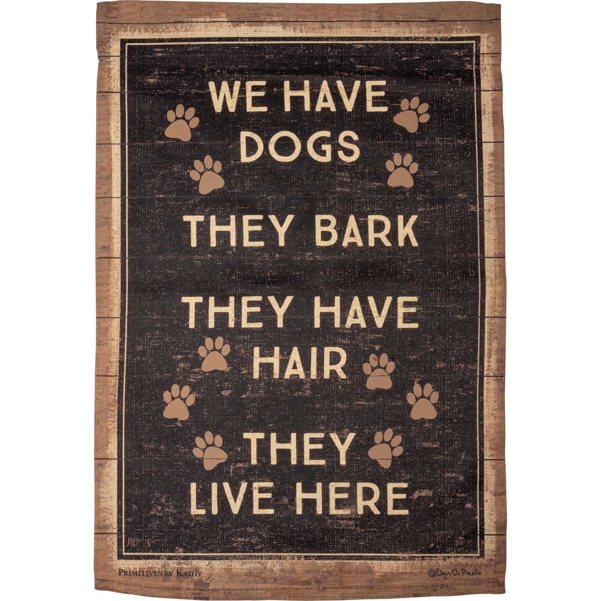 Funny Dog Garden Flag - Outdoor Yard Decor by Nickel Designs