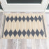 Tan and Blue Woven Entry Rug