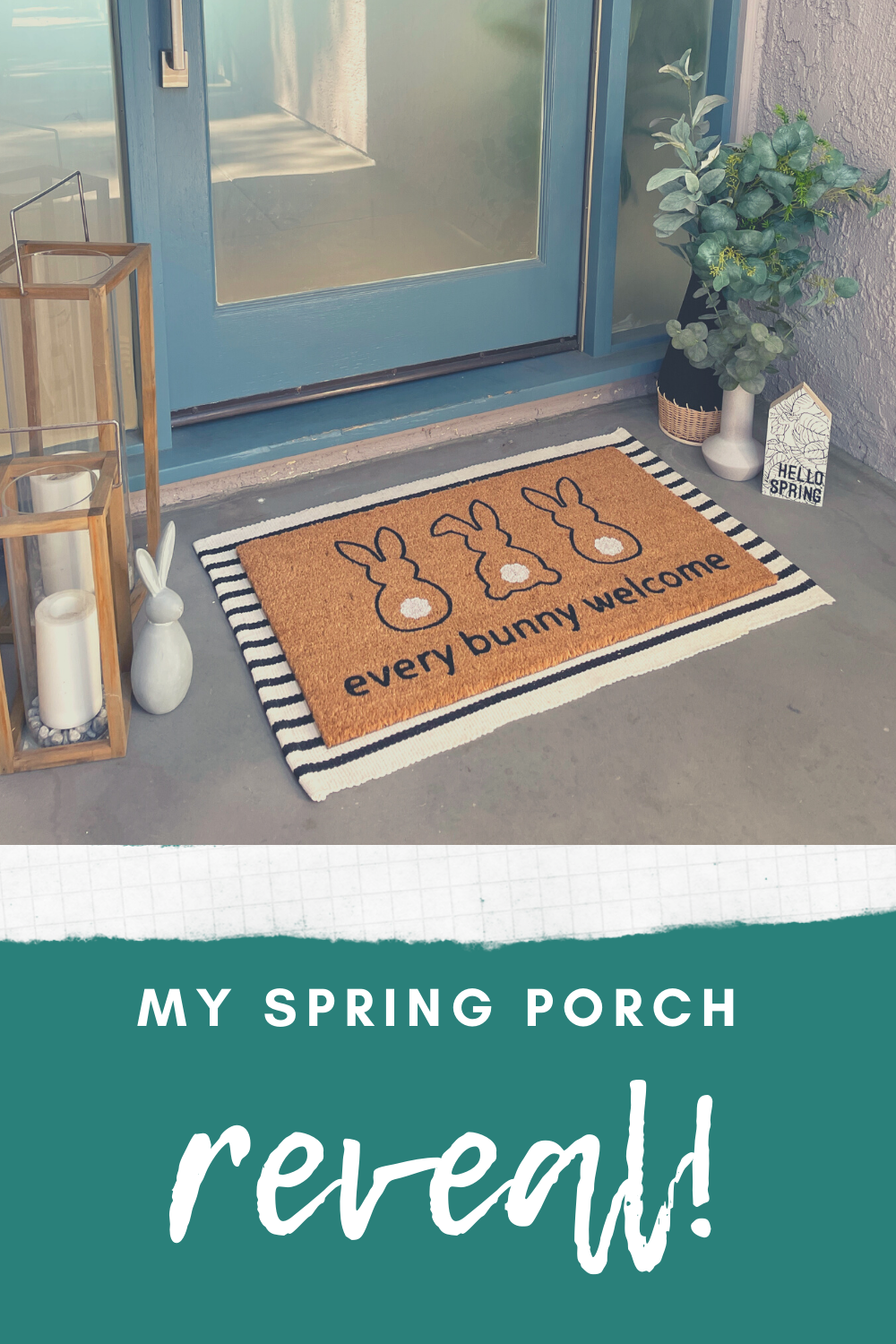 How I decorated my spring porch this year!