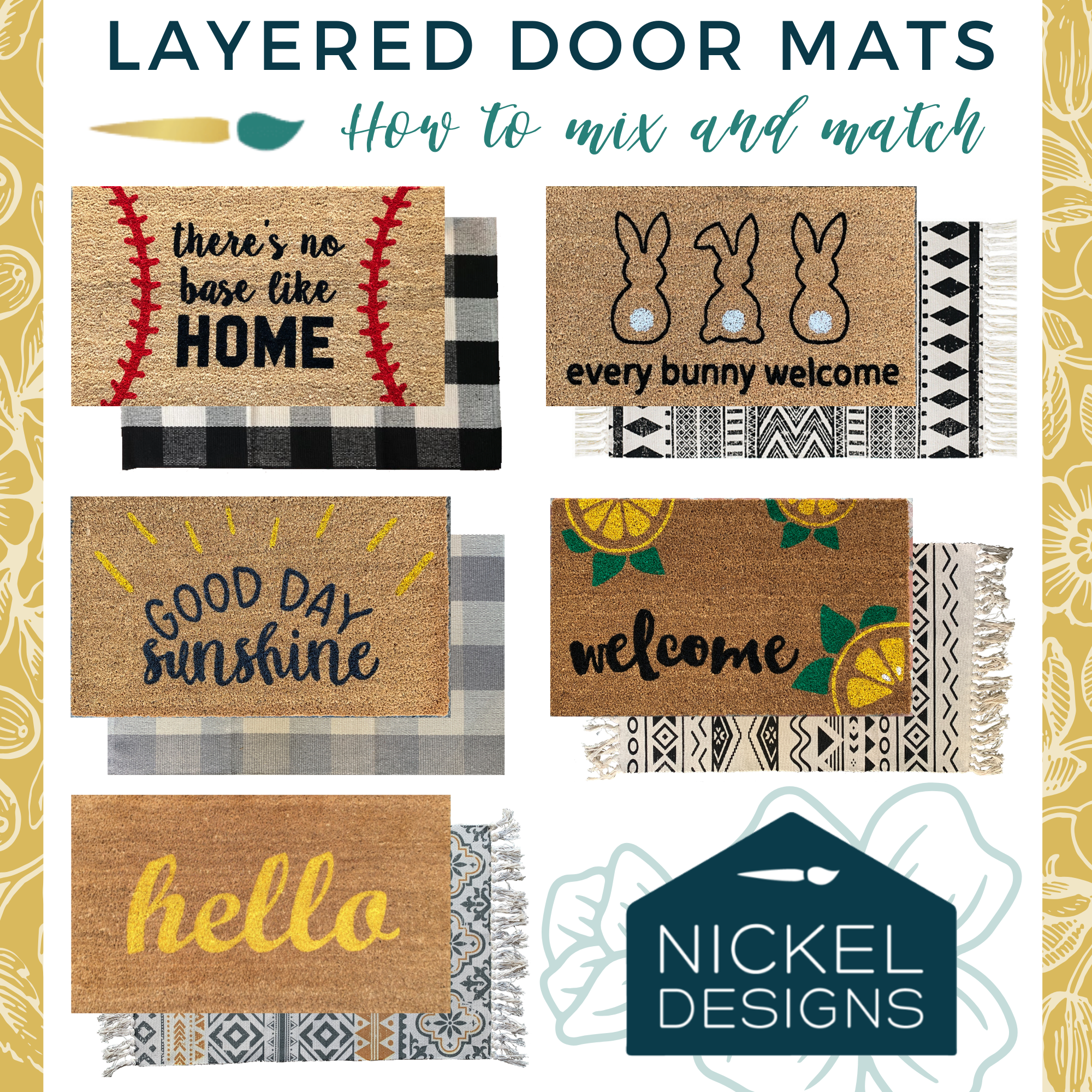 Add Curb Appeal this Spring with Layered Door Mats
