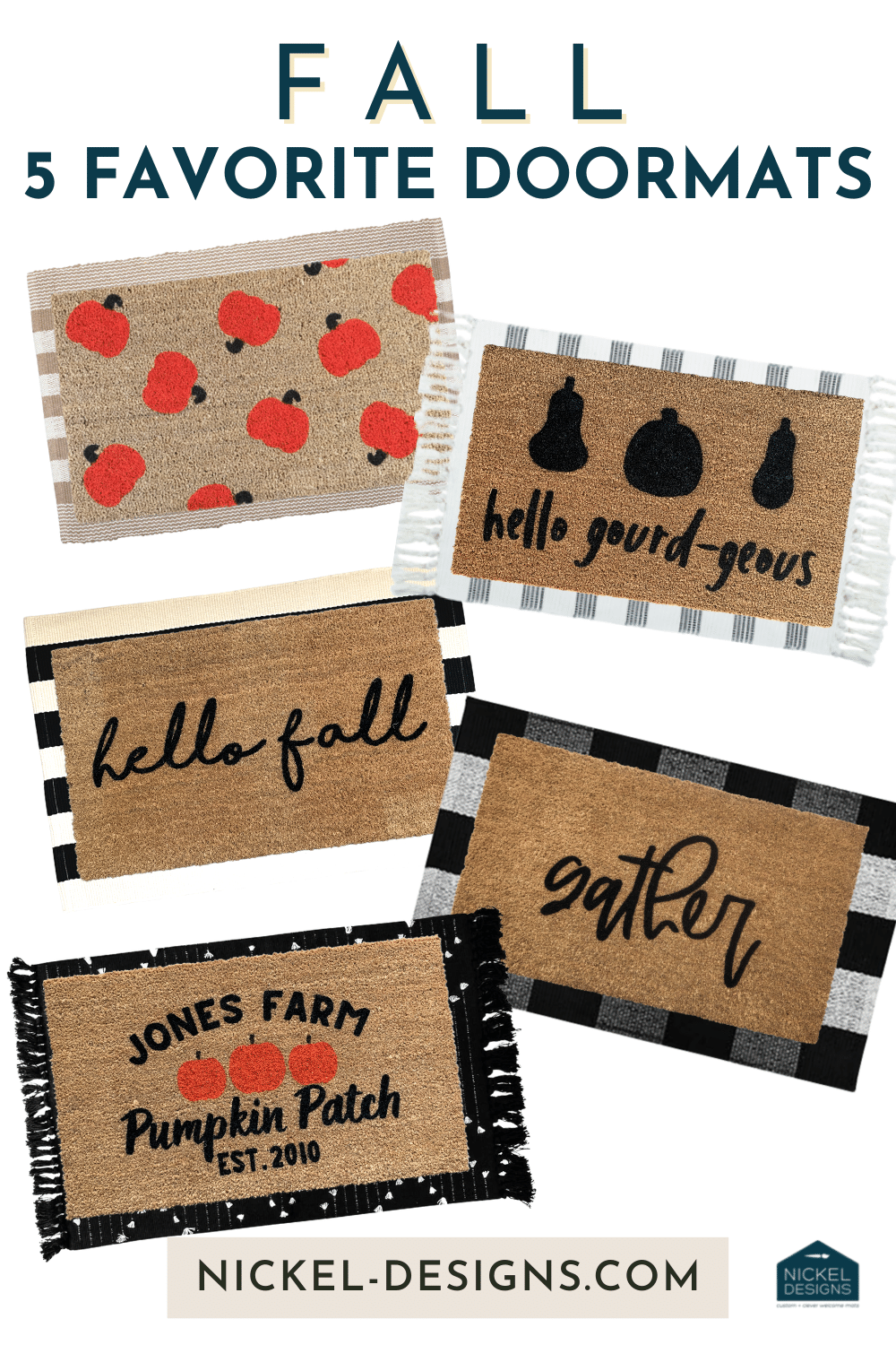 Our 5 favorite Outdoor Doormats for your Fall Front Porch