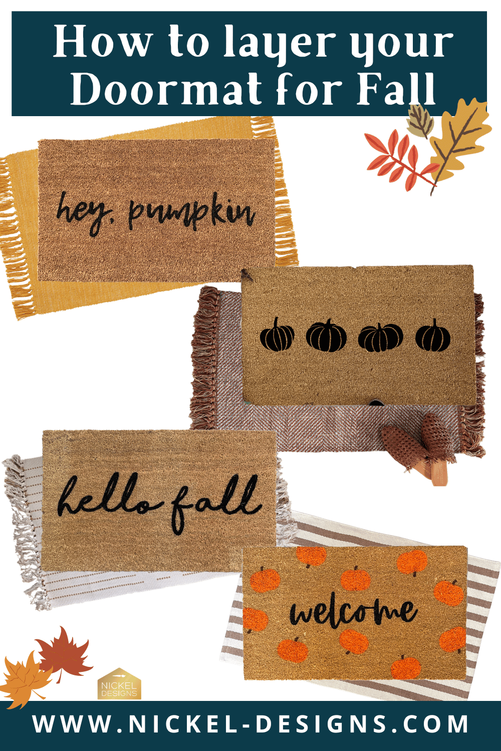 Fall Doorway Décor: Layering Rugs and Coordinating Doormats