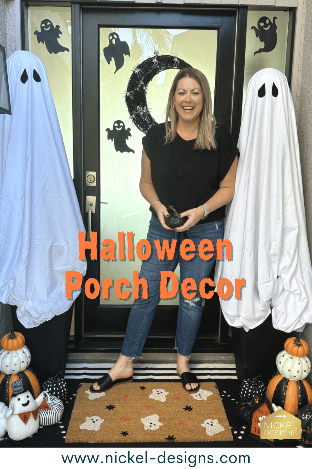 Spooky Chic: Elevate Your Halloween Porch Decor with Nickel Designs Doormats