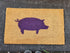 Sale - Pig Doormat - Purple, 18x30 inches