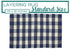 Navy Blue and White Buffalo Check Rag Rug