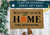 Welcome Home Last Name Fall Doormat with Pumpkin