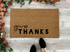SALE - Fall Front Door Mat, Give Thanks