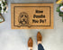 HOW DOODLE YOU DO? Funny Doodle Dog Doormat – Cute Coir Welcome Mat with Border