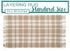 Tan and White Plaid Accent Rug with Fringe