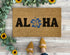 Aloha Hibiscus Flower Welcome Mat