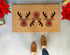 Reindeer Faces Christmas Doormat – Handmade Holiday Welcome Mat