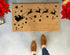 Santa and Reindeer Christmas Doormat – Handmade Holiday Coir Welcome Mat