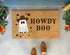 Howdy Boo Cowboy Ghost Doormat – Brown Cowboy Hat Western Halloween Welcome Mat
