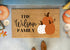 Personalized Last Name Fall Doormat with Pumpkins