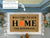 Welcome Home Last Name Fall Doormat with Pumpkin