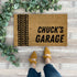 Personalized Garage Doormat with Tire Track