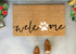 Welcome Doormat with Paw Print