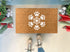 Dog Paw Snowflake Winter Doormat