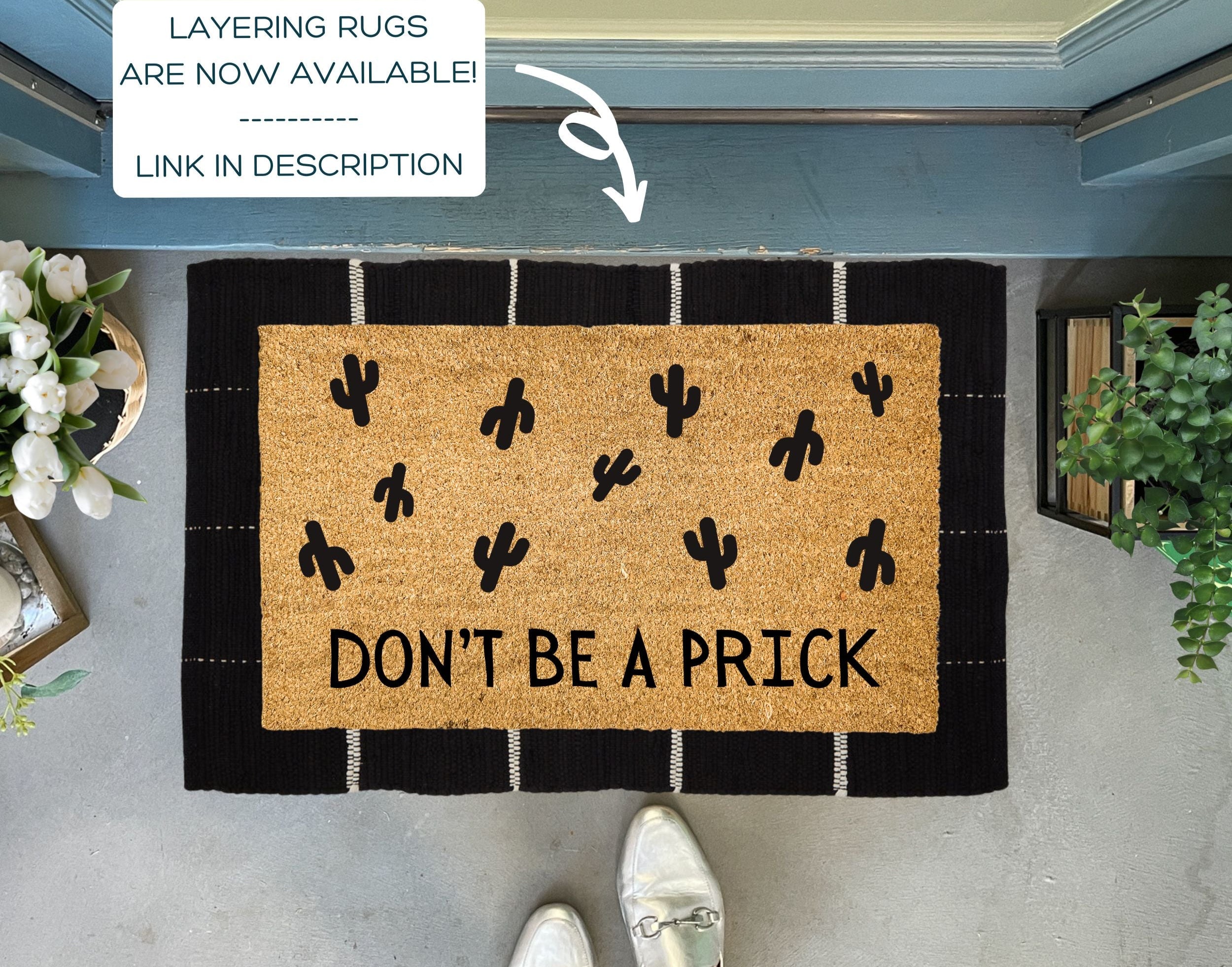 battle cat gumbo roots サイン入り‼︎ Don't Be a Prick Funny Plant Doormat | Rude Doormats | Nickel Designs