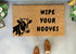 Wipe Your Hooves Cow Doormat