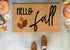 Hello Fall Doormat with Leaves