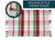 Green and Red Holiday Plaid Fringe Rug