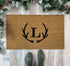 Sale - Antler with L Monogram Winter Doormat