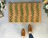 Green Leaves Outdoor Doormat – Handmade Botanical Welcome Mat
