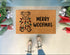 Merry Woofmas Dog Doormat - Funny Pitbull Christmas Holiday Welcome Mat