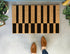 Modern Line Design Doormat - Mid-Century Inspired Handcrafted Coir Welcome Mat