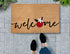 Sale - Welcome Doormat with Orange, 18x30 inches
