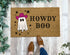 Howdy Boo Cowboy Ghost Doormat with Pink Cowboy Hat - Halloween Welcome Mat