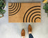 Round Modern Line Coir Doormat